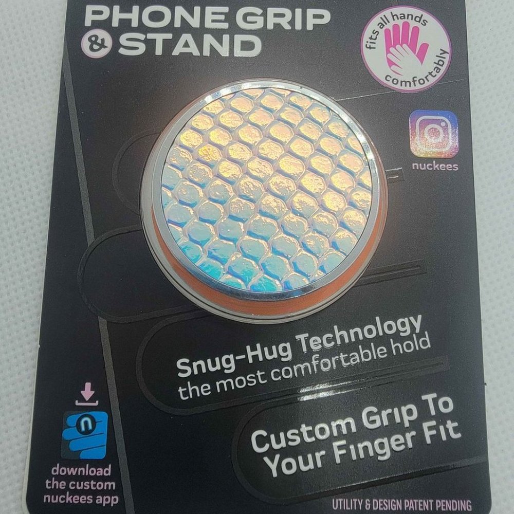 Brand New Nuckees trends Phone Grip & stand   holographic mermaid Design - Picture 3 of 4